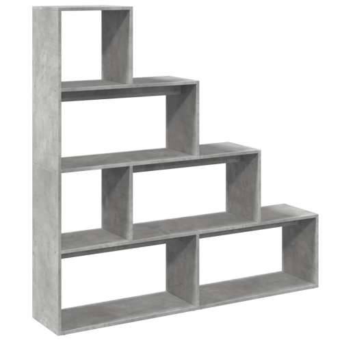 Pregrada / regal za knjige 4 razine sivi 143,5x29x143,5 cm drvo - Beton siva 1 143.5 cm Cijena