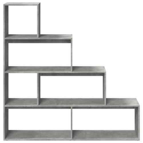 Pregrada / regal za knjige 4 razine sivi 143,5x29x143,5 cm drvo - Beton siva 1 143.5 cm Cijena