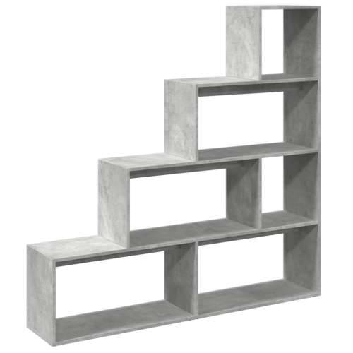 Pregrada / regal za knjige 4 razine sivi 143,5x29x143,5 cm drvo - Beton siva 1 143.5 cm Cijena