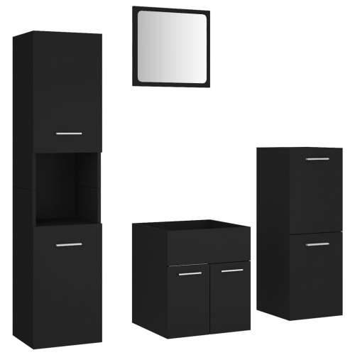 Set kupaonskog namještaja od iverice crni - Crna 41 x 38.5 x 46 cm 1 Cijena