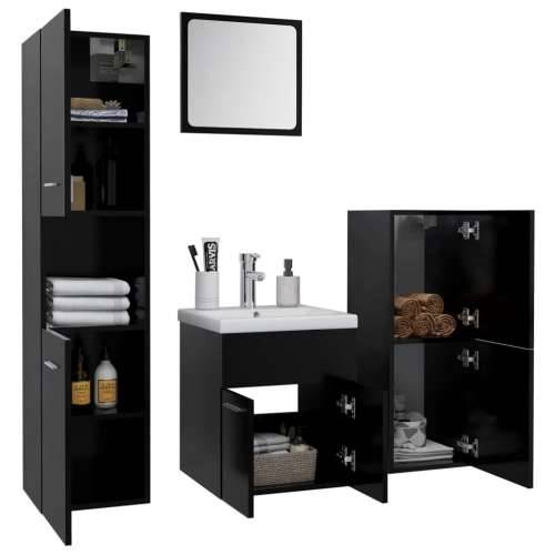 Set kupaonskog namještaja od iverice crni - Crna 41 x 38.5 x 46 cm 1 Cijena