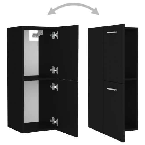 Set kupaonskog namještaja od iverice crni - Crna 41 x 38.5 x 46 cm 1 Cijena