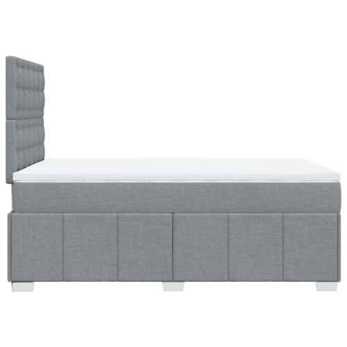 Krevet s oprugama i madracem svjetlosivi 120x190 cm od tkanine - Svjetlosiva 120 x 190 cm gumbi Cijena