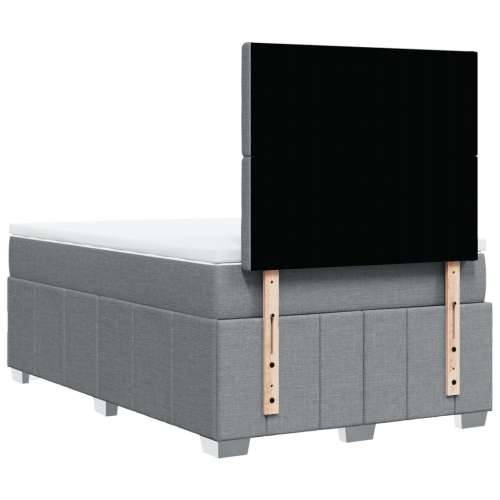Krevet s oprugama i madracem svjetlosivi 120x190 cm od tkanine - Svjetlosiva 120 x 190 cm gumbi Cijena