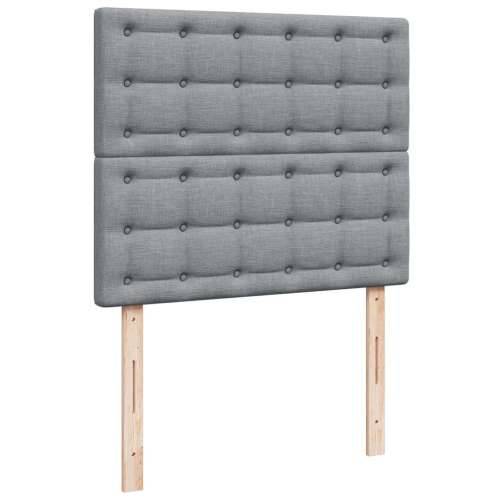 Krevet s oprugama i madracem svjetlosivi 120x190 cm od tkanine - Svjetlosiva 120 x 190 cm gumbi Cijena