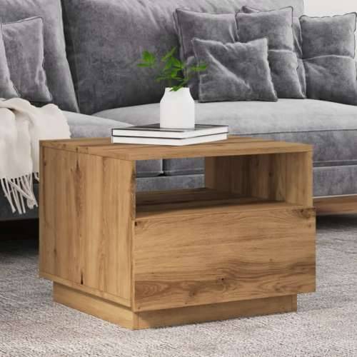 Stolić za kavu s LED svjetlima boja hrasta artisan 50x49x40 cm - hrast artisan 1 50 cm Cijena