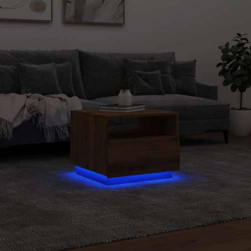 Stolić za kavu s LED svjetlima boja hrasta artisan 50x49x40 cm - hrast artisan 1 50 cm Cijena