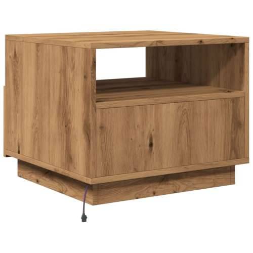 Stolić za kavu s LED svjetlima boja hrasta artisan 50x49x40 cm - hrast artisan 1 50 cm Cijena