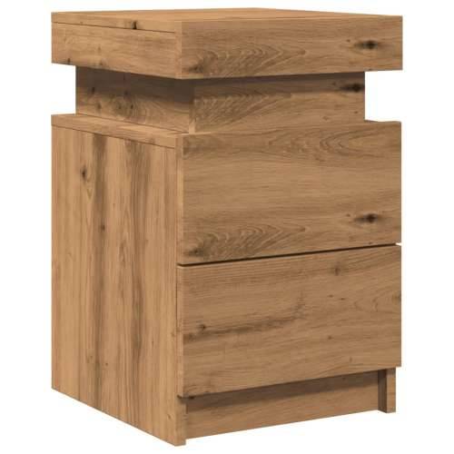 Noćni ormarići 2 kom s LED boja hrasta 40x30x40 cm drveni - artisian oak 2 Cijena