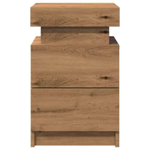 Noćni ormarići 2 kom s LED boja hrasta 40x30x40 cm drveni - artisian oak 2 Cijena