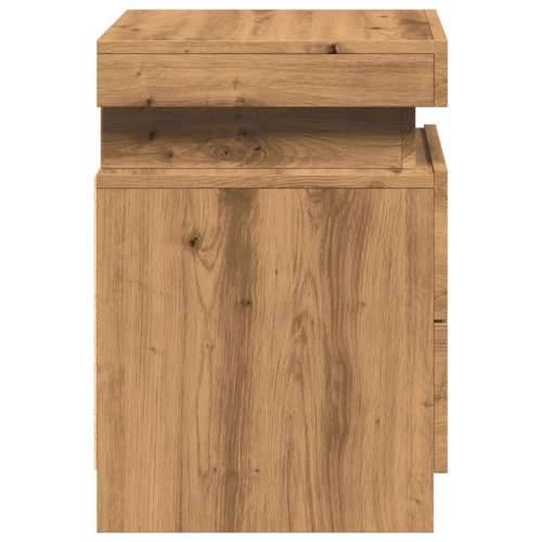 Noćni ormarići 2 kom s LED boja hrasta 40x30x40 cm drveni - artisian oak 2 Cijena