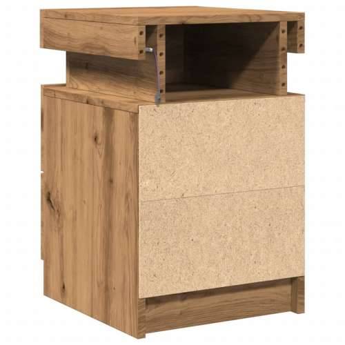 Noćni ormarići 2 kom s LED boja hrasta 40x30x40 cm drveni - artisian oak 2 Cijena