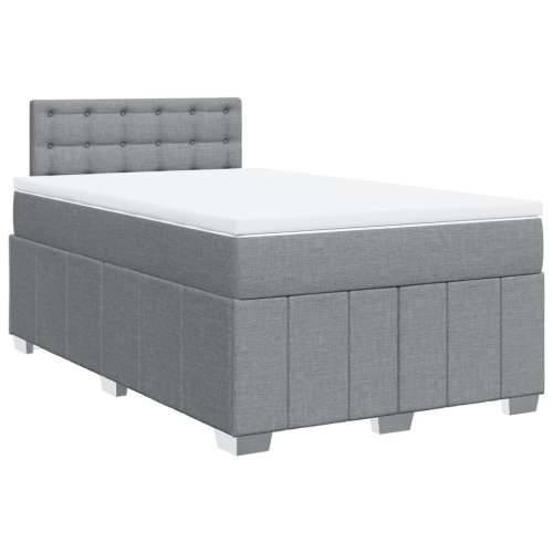 Krevet s oprugama i madracem svjetlosivi 120x190 cm od tkanine - Svjetlosiva 120 x 190 cm gumbi Cijena
