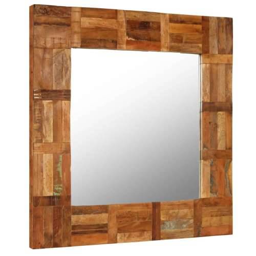 Zidno ogledalo od masivnog obnovljenog drva 60 x 60 cm Cijena