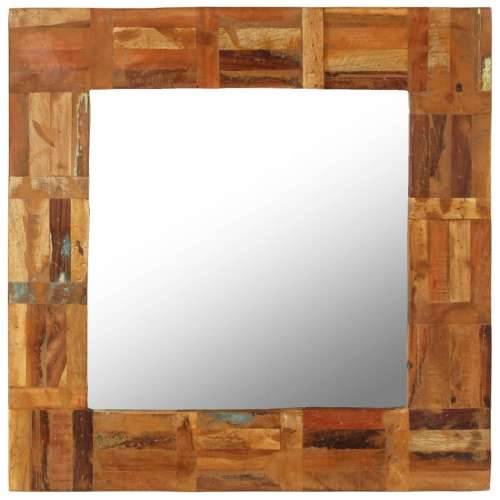 Zidno ogledalo od masivnog obnovljenog drva 60 x 60 cm Cijena