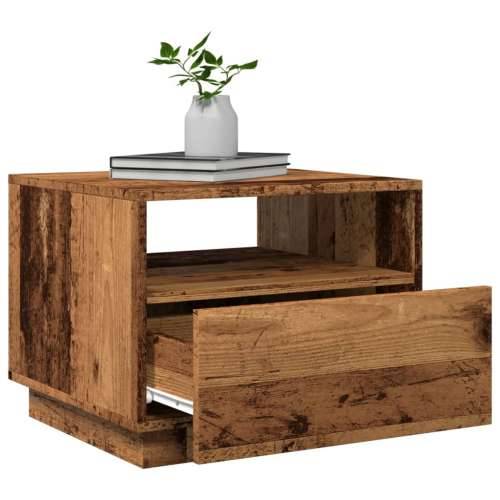 Stolić za kavu s LED svjetlima boja starog drva 50 x 49 x 40 cm - Staro drvo 1 50 cm Cijena