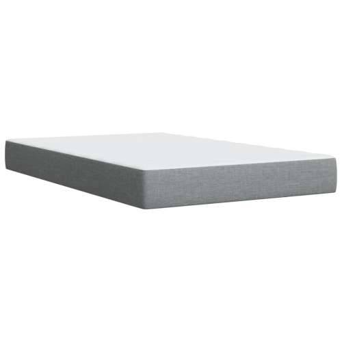 Krevet s oprugama i madracem svjetlosivi 120x190 cm od tkanine - Svjetlosiva 120 x 190 cm Blok s kvadratima Cijena