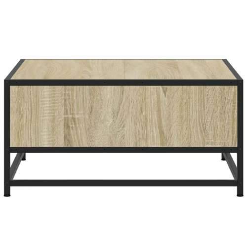 Stolić za kavu boja hrasta sonome 60,5x60,5x30 cm drvo i metala - sonoma oak and black 60.5 x 60.5 x 30 cm 1 Cijena