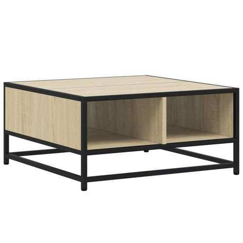 Stolić za kavu boja hrasta sonome 60,5x60,5x30 cm drvo i metala - sonoma oak and black 60.5 x 60.5 x 30 cm 1 Cijena