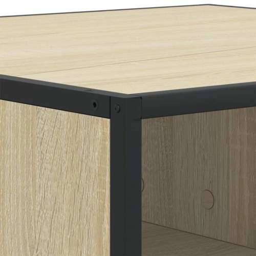 Stolić za kavu boja hrasta sonome 60,5x60,5x30 cm drvo i metala - sonoma oak and black 60.5 x 60.5 x 30 cm 1 Cijena