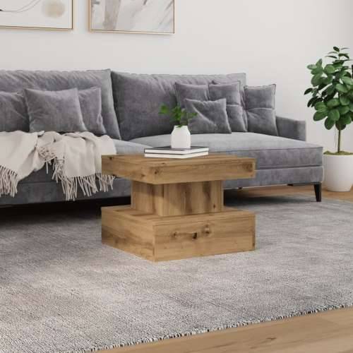 Stolić za kavu s LED svjetlima boja hrasta artisan 50x50x40 cm - artisian oak 1 50 cm Cijena