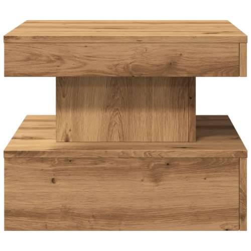 Stolić za kavu s LED svjetlima boja hrasta artisan 50x50x40 cm - artisian oak 1 50 cm Cijena