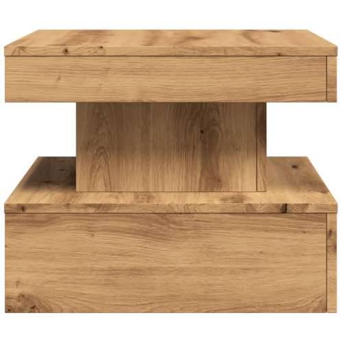 Stolić za kavu s LED svjetlima boja hrasta artisan 50x50x40 cm - artisian oak 1 50 cm Cijena