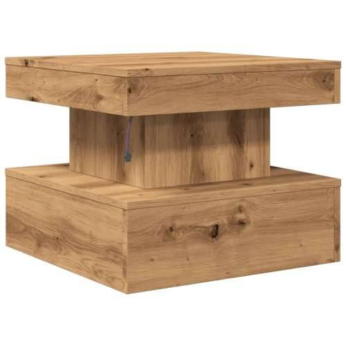 Stolić za kavu s LED svjetlima boja hrasta artisan 50x50x40 cm - artisian oak 1 50 cm Cijena