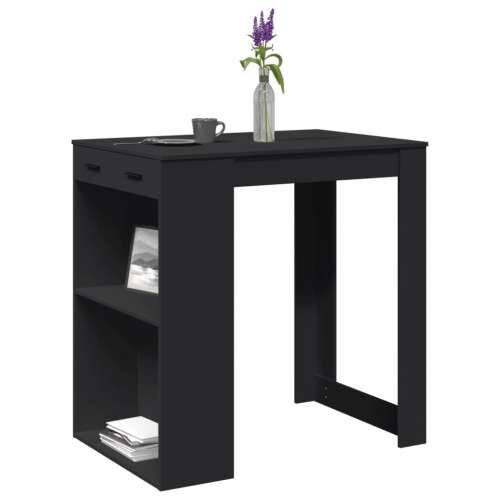 Barski stol crni 102x70x103,5 cm od konstruiranog drva - Crna 1 Cijena