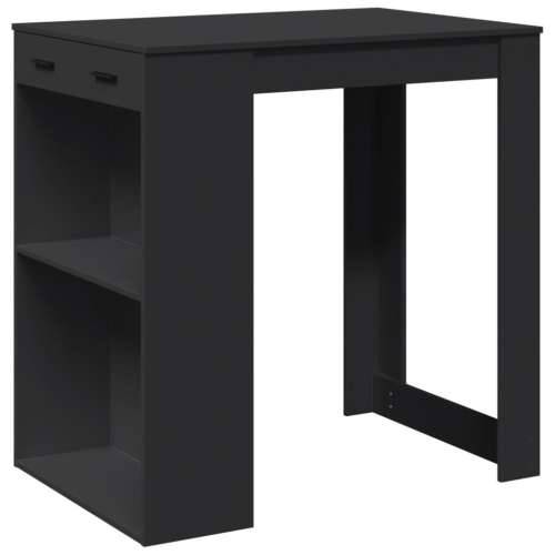 Barski stol crni 102x70x103,5 cm od konstruiranog drva - Crna 1 Cijena