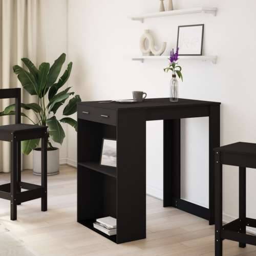 Barski stol crni 102x70x103,5 cm od konstruiranog drva - Crna 1 Cijena
