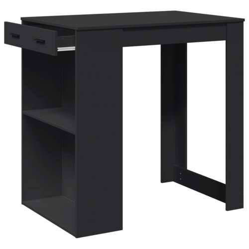 Barski stol crni 102x70x103,5 cm od konstruiranog drva - Crna 1 Cijena