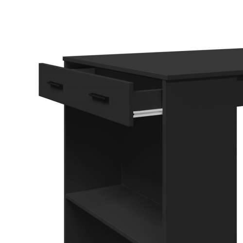 Barski stol crni 102x70x103,5 cm od konstruiranog drva - Crna 1 Cijena