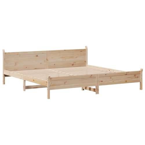Okvir kreveta bez madraca 200 x 200 cm od masivne borovine - Prirodna 200 x 200 cm Cijena