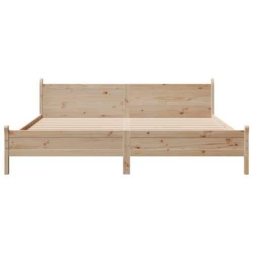 Okvir kreveta bez madraca 200 x 200 cm od masivne borovine - Prirodna 200 x 200 cm Cijena