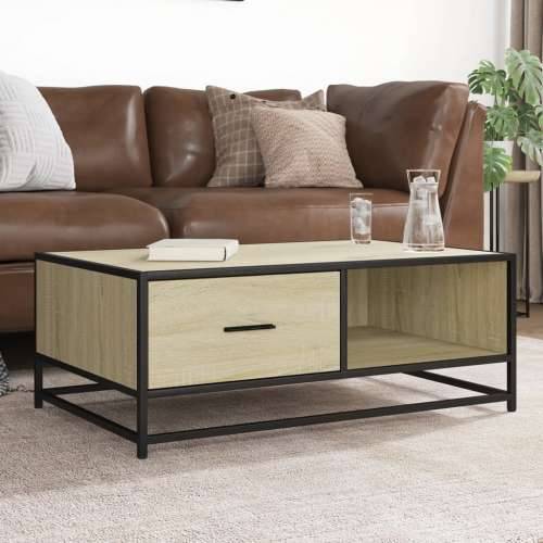 Stolić za kavu boja hrasta sonome 90x57x35 cm od drva i metala - sonoma hrast 1 Cijena