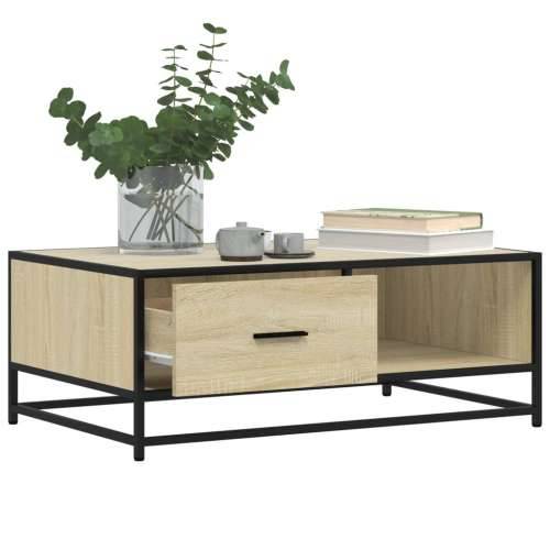 Stolić za kavu boja hrasta sonome 90x57x35 cm od drva i metala - sonoma hrast 1 Cijena