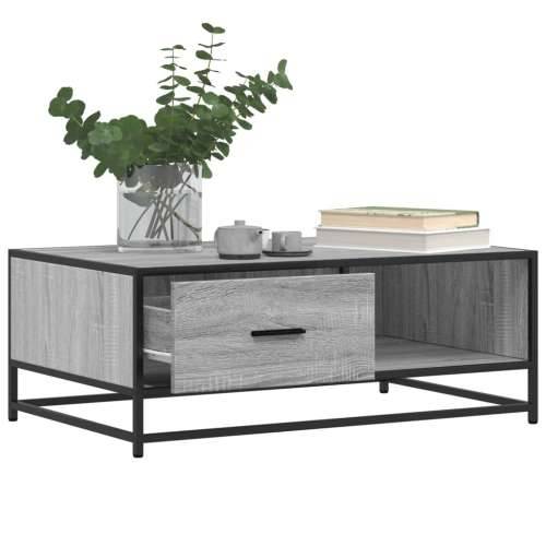 Stolić za kavu siva boja hrasta 90x57x35 cm od drva i metala - Sivi hrast sonoma 1 Cijena