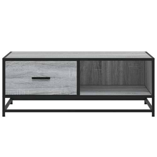 Stolić za kavu siva boja hrasta 90x57x35 cm od drva i metala - Sivi hrast sonoma 1 Cijena