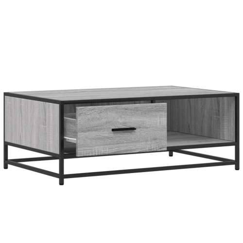 Stolić za kavu siva boja hrasta 90x57x35 cm od drva i metala - Sivi hrast sonoma 1 Cijena