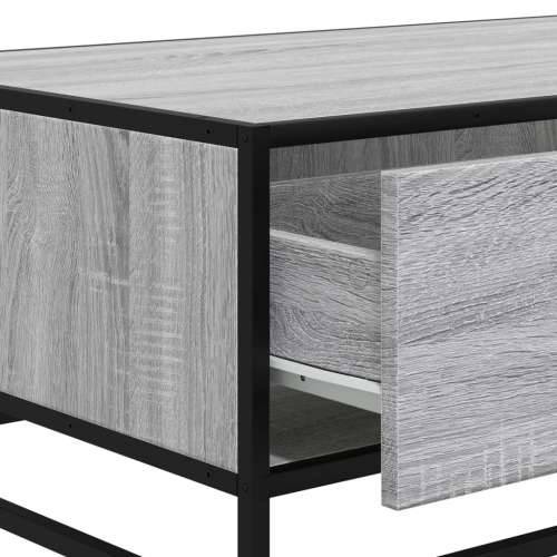Stolić za kavu siva boja hrasta 90x57x35 cm od drva i metala - Sivi hrast sonoma 1 Cijena