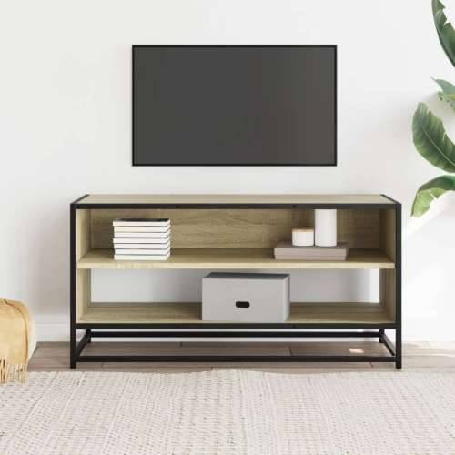 TV ormarić boja hrasta 91x40x46 cm konstruirano drvo i metal - sonoma hrast 1 91 cm Cijena