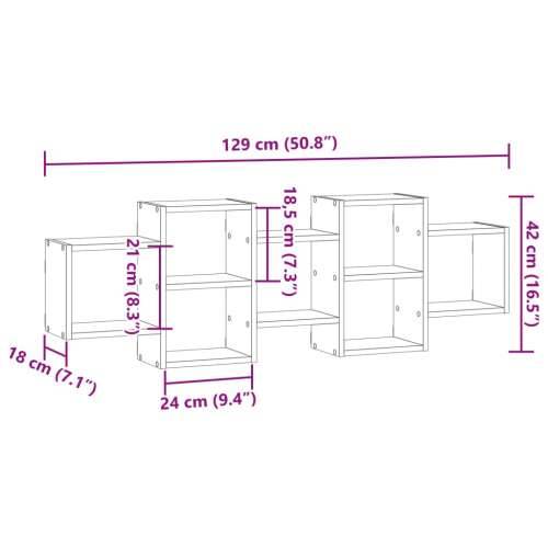 Zidna polica siva boja betona 129x18x42 cm konstruirano drvo - Beton siva 129 x 18 x 42 cm 1 Cijena