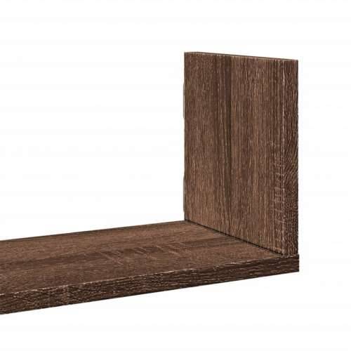 Zidne police 3 kom boja smeđeg hrasta 80x18x18 cm drvene Smeđi hrast 80 x 18 x 18 cm 1 Cijena