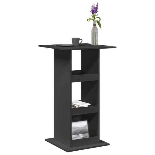 Barski stol s prostorom crni 60x60x102 cm konstruirano drvo - Crna 1 Cijena