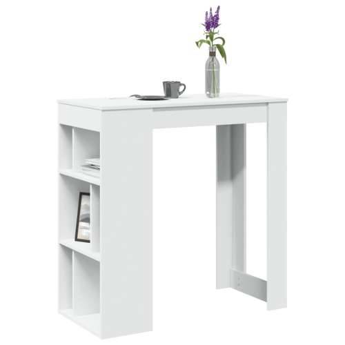Barski stol s stalcima bijeli 102x50x103,5 cm konstruirano drvo - Bijela 1 Cijena