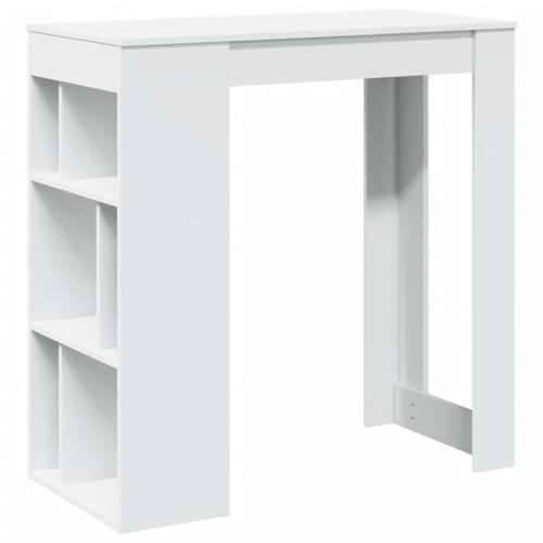 Barski stol s stalcima bijeli 102x50x103,5 cm konstruirano drvo - Bijela 1 Cijena