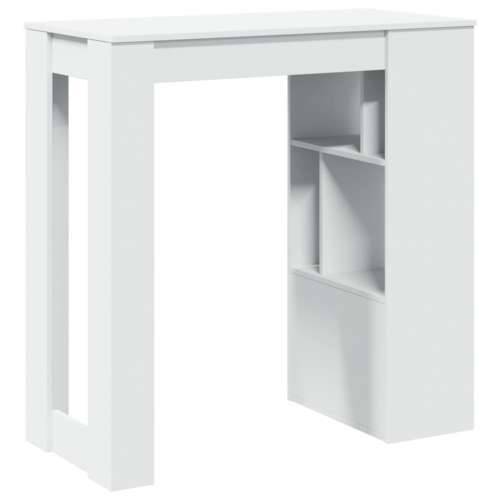 Barski stol s stalcima bijeli 102x50x103,5 cm konstruirano drvo - Bijela 1 Cijena