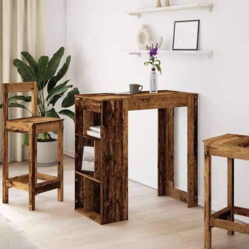 Barski stol s stalcima boja staro drvo 102x50x103,5 cm drveni - Staro drvo 1 Cijena
