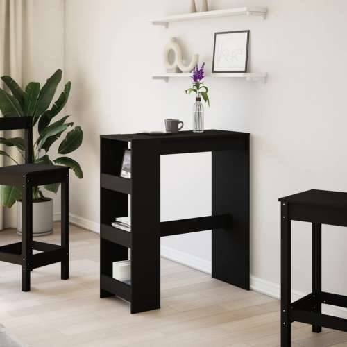 Barski stol s držačima crni 90x40x103,5 cm konstruirano drvo Crna 1 Cijena